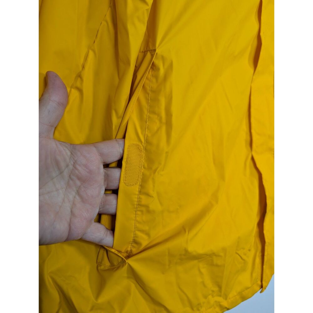 Lands' End Men's XL Yellow Rain Jacket Hooded Waterproof Windbreaker Utility - Picture 6 of 14